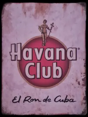 plaque métallique Havana Club