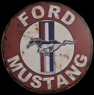 Plaque métallique Ford Mustang