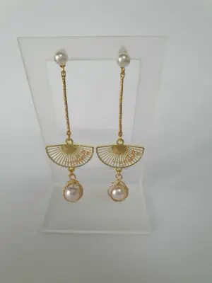 Boucles pendantes Eventail