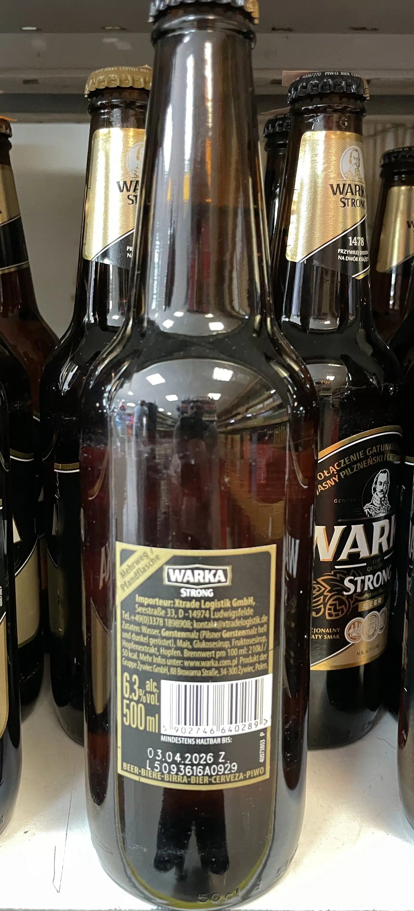 Bière Warka Strong 6,3% - Bouteille 500 ml 2 Bière Warka Strong 6,3% - Bouteille 500 ml – Image 2