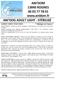 HDO PRO (ANIDOG) ADULT LIGHT-STERILISE 18KG – Image 2