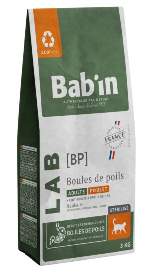 BAB'IN LAB CHAT ADULTE CONTRÔLE DES BOULES DE POIL 6KG