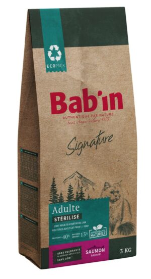 BAB'IN SIGNATURE CHAT ADULTE STERILISE SAUMON 6KG