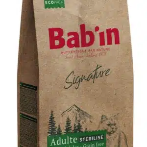 BAB'IN SIGNATURE CHAT ADULTE STERILISE SANS CEREALES SAUMON 3 KG