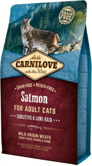 CARNILOVE Adult Cat au saumon Sensitive & Poil long 6kg