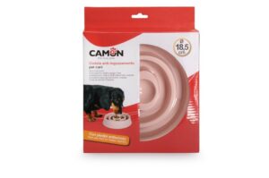 GAMELLE ANTI-GLOUTON ROSE 18.5CM MOTIF @ – Image 2