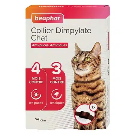 COLLIER MARRON CHAT ANTI PUCES ET TIQUES 1 COLLIER MARRON CHAT ANTI PUCES ET TIQUES