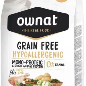 OWNAT HYPOALLERGENIQUE CHIEN GRAIN FREE AGNEAU 12KG