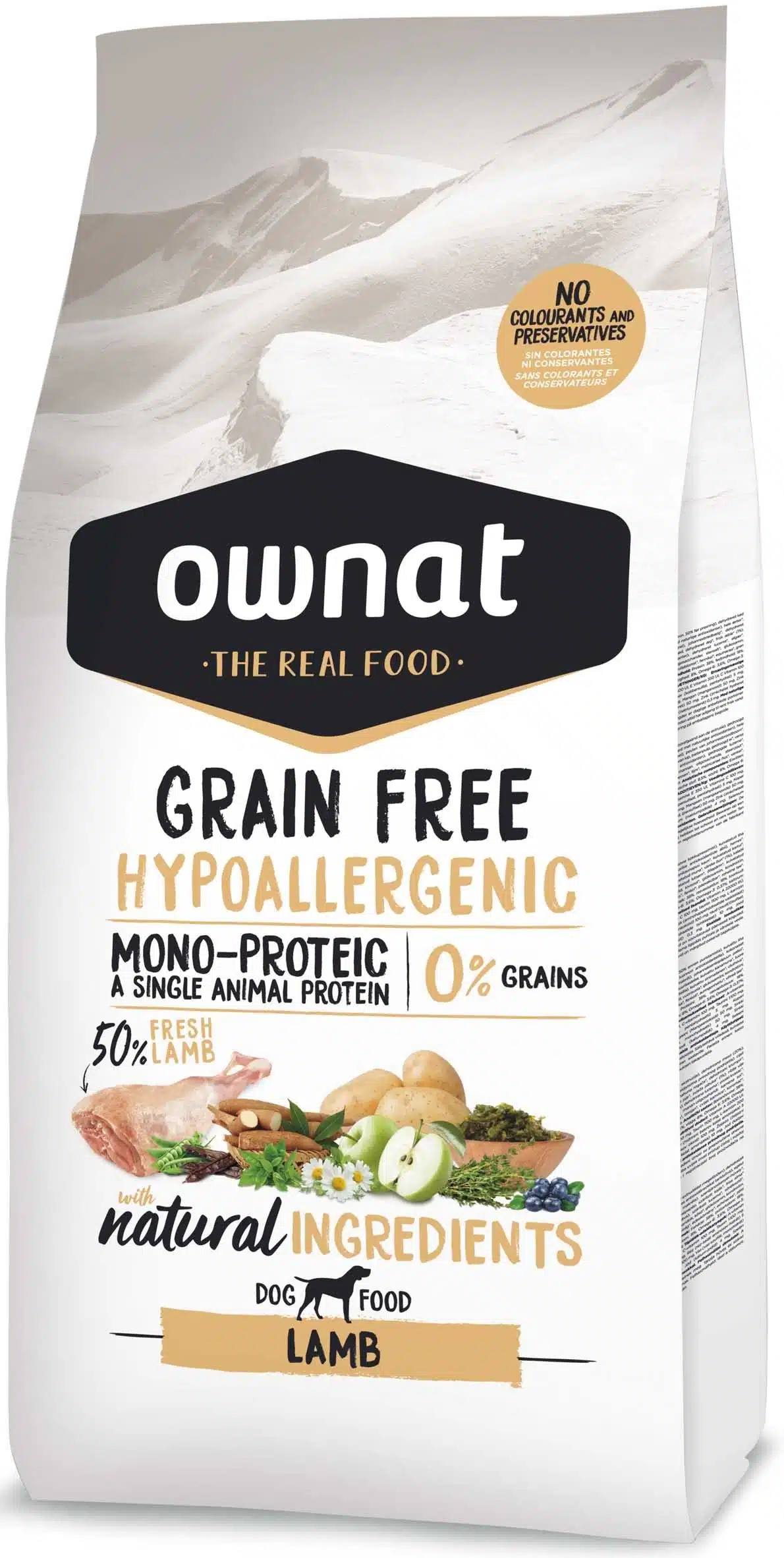 OWNAT HYPOALLERGENIQUE CHIEN GRAIN FREE AGNEAU 12KG 1 OWNAT HYPOALLERGENIQUE CHIEN GRAIN FREE AGNEAU 12KG