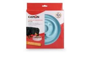 GAMELLE ANTI-GLOUTON BLEUE 18.5CM MOTIF @