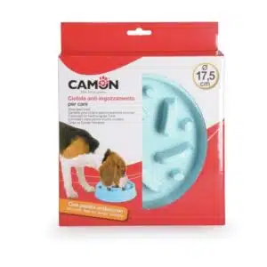 GAMELLE ANTI-GLOUTON BLEUE 17.5CM MOTIF BARETTE