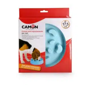 GAMELLE ANTI-GLOUTON BLEUE 17.5CM MOTIF HARICOT