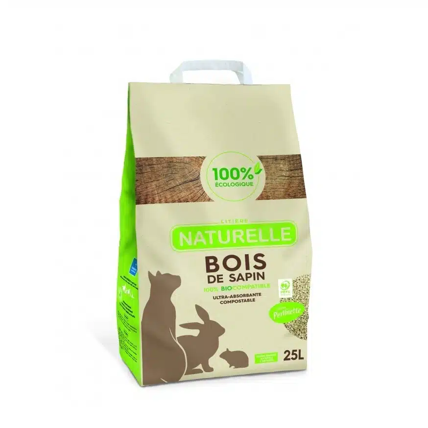 Litière Perlinette - Bois de sapin 10KG 1 Litière Perlinette - Bois de sapin 10KG