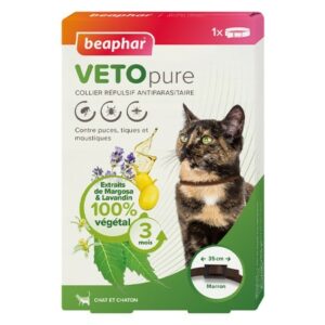 VETOPURE COLLIER ATP MARRON CHAT & CHATON