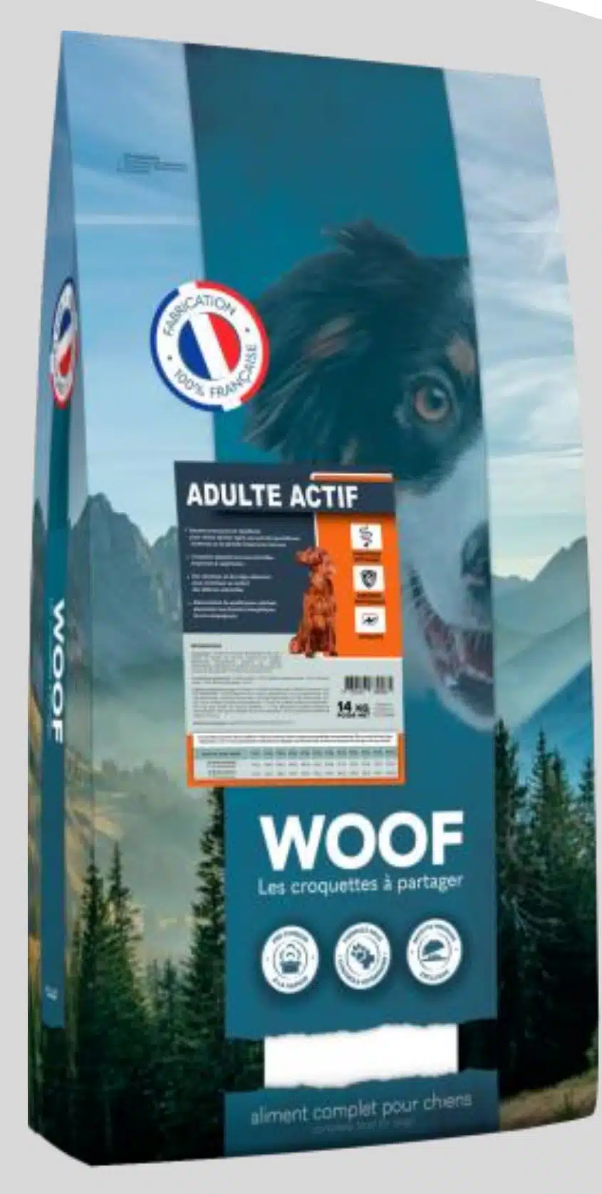WOOF ADULTE ACTIF 14KG 1 WOOF ADULTE ACTIF 14KG