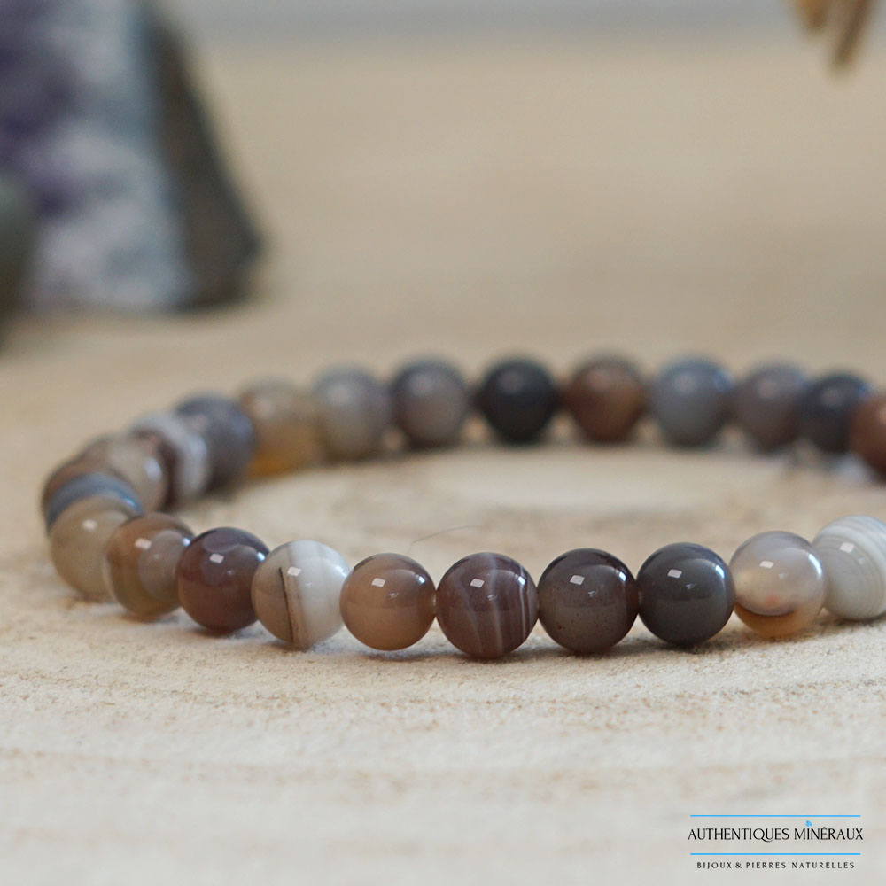 Bracelet Agate du Botswana – Harmonie et Apaisement 8 Bracelet Agate du Botswana – Harmonie et Apaisement – Image 8