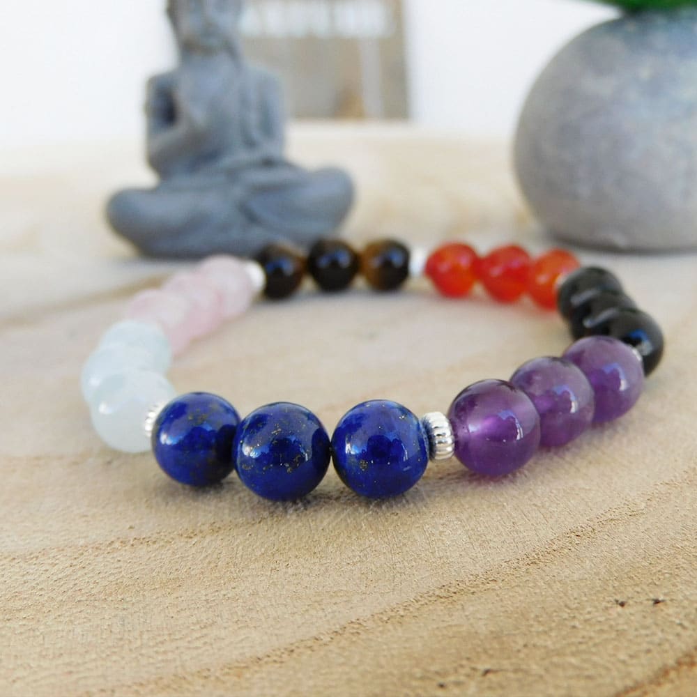 Bracelet 7 Chakras 8mm 1 Bracelet 7 Chakras 8mm