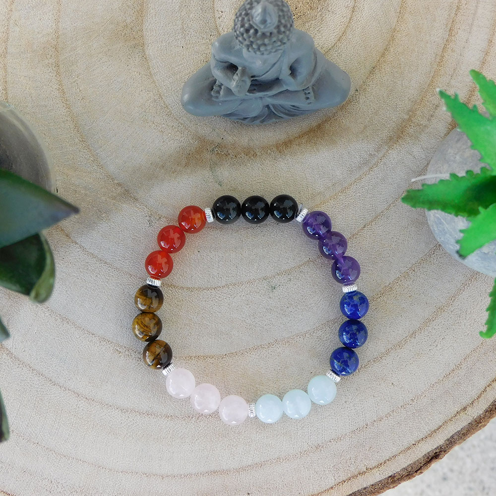 Bracelet 7 Chakras 8mm 10 Bracelet 7 Chakras 8mm – Image 10