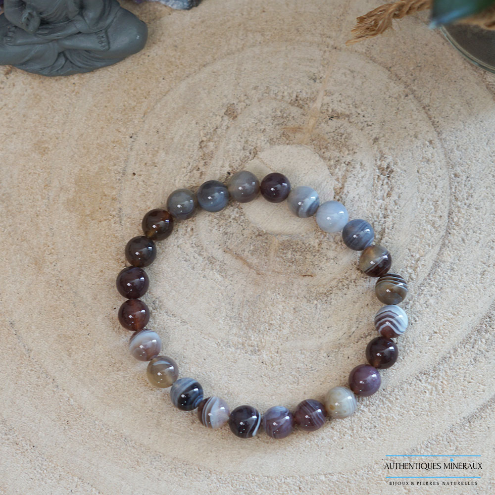 Bracelet Agate du Botswana – Harmonie et Apaisement 2 Bracelet Agate du Botswana – Harmonie et Apaisement – Image 2