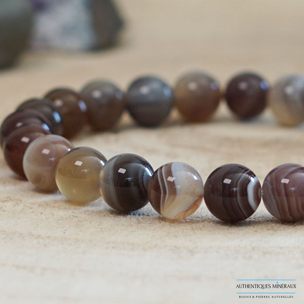 Bracelet Agate du Botswana – Harmonie et Apaisement 4 Bracelet Agate du Botswana – Harmonie et Apaisement – Image 4