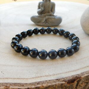 Bracelet Agate Noire – Protection et Stabilité