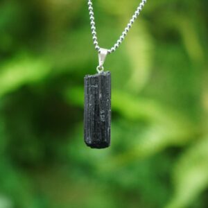Pendentif Tourmaline Brute - ondes magnétiques