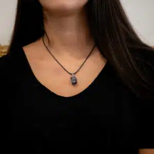 Pendentif Obsidienne neige