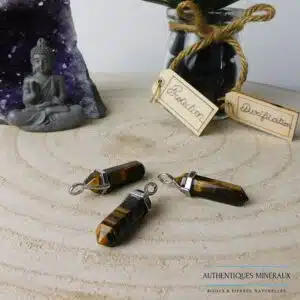 Pendentif pointe Oeil De Tigre