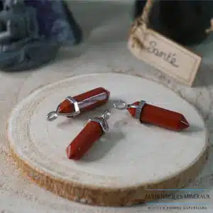 Pendentif pointe Jaspe Rouge