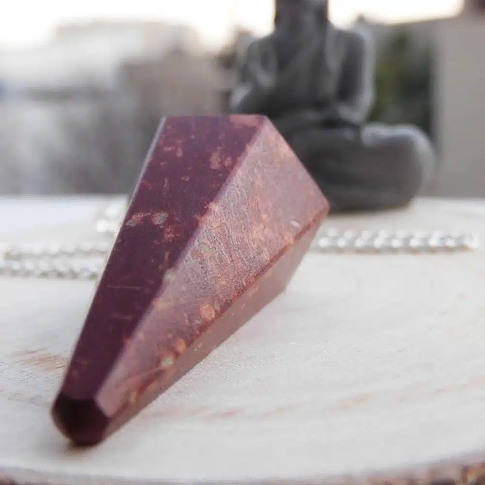 Pendule jaspe rouge 2 Pendule jaspe rouge – Image 2