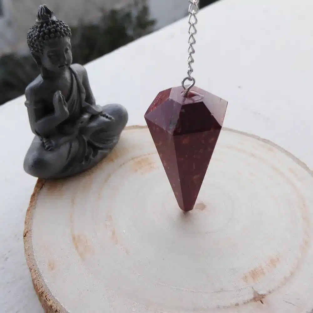 Pendule jaspe rouge 3 Pendule jaspe rouge – Image 3