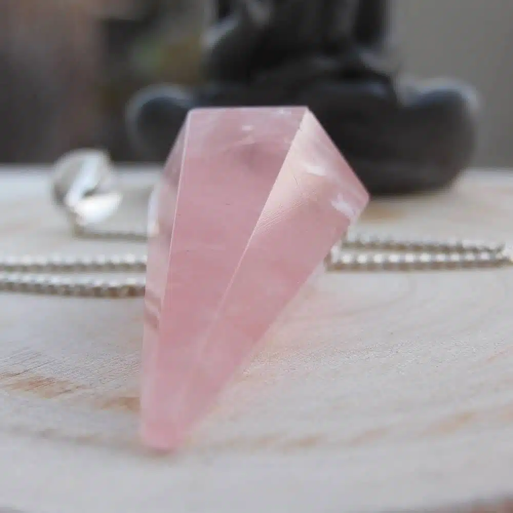 Pendule quartz rose - Amour 2 Pendule quartz rose - Amour – Image 2