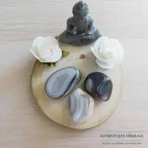 Pierre Roulée Agate du Botswana – Harmonie et Apaisement