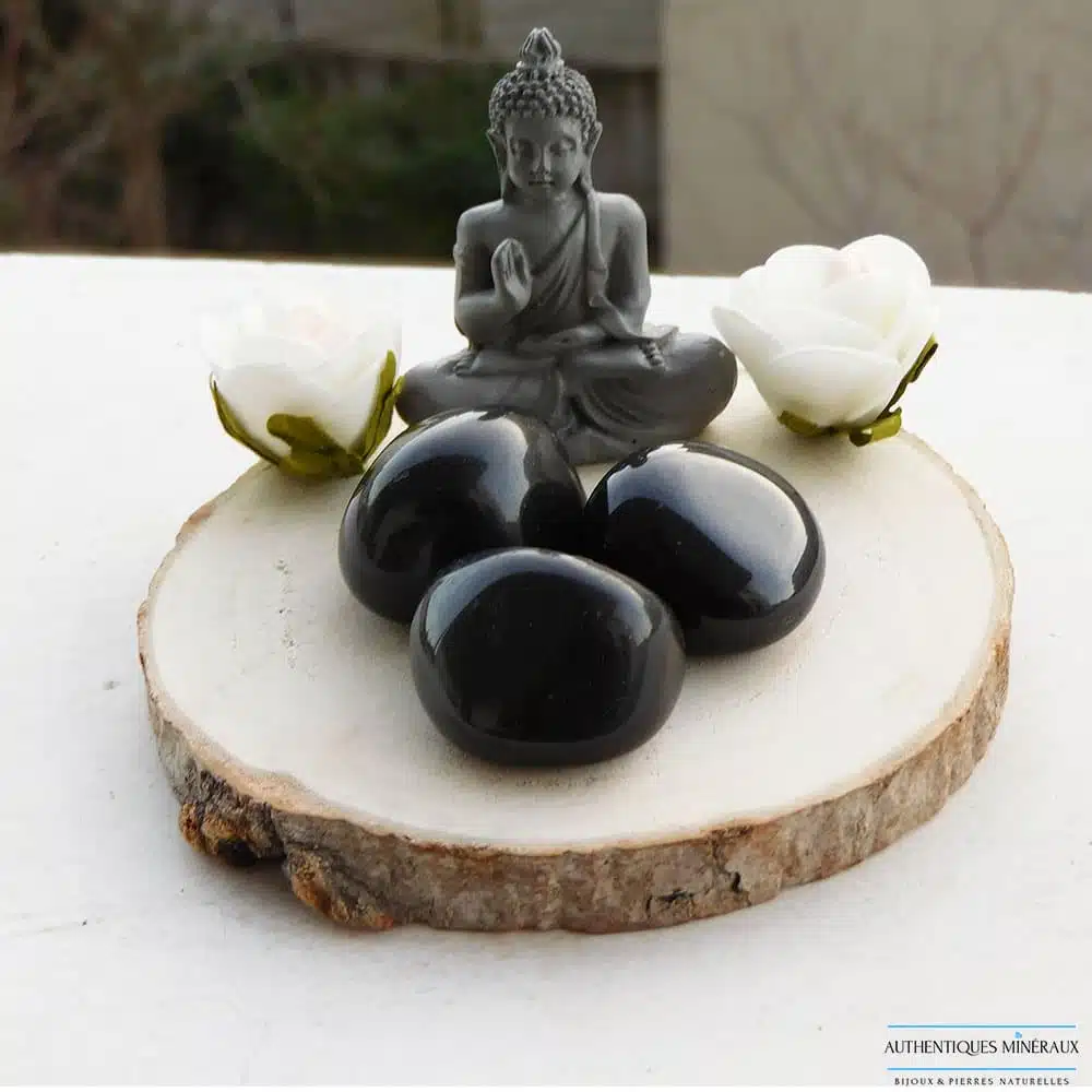 Pierre Roulée Agate Noire – Protection et Stabilité 2 Pierre Roulée Agate Noire – Protection et Stabilité – Image 2