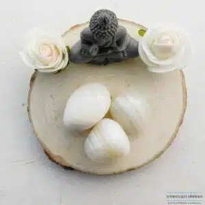 Pierre Roulée Agate Blanche – Sérénité et Pureté