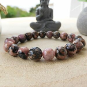 Bracelet Rhodonite Foncée - Réconciliation