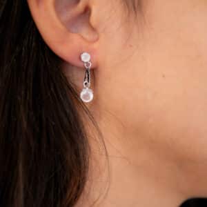 Boucles d’oreilles quartz rose