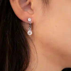 Boucles d’oreilles quartz rose