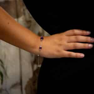 Bracelet argent Améthyste