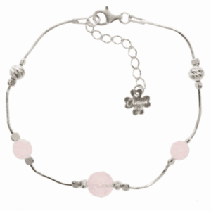 Bracelet argent Quartz rose