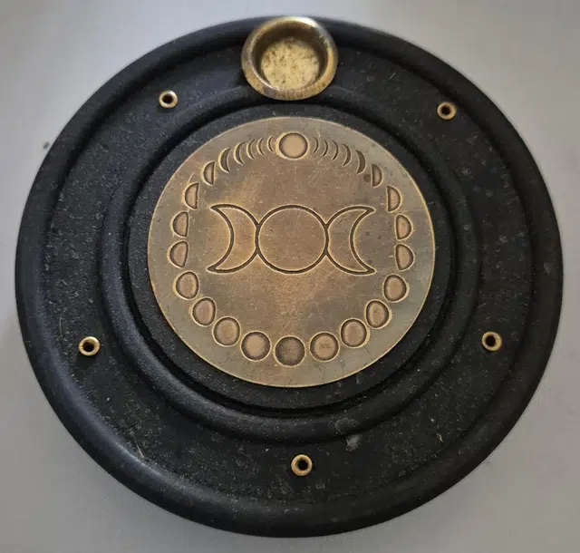 Support encens Triple Lune (laiton) 1 Support encens Triple Lune (laiton)