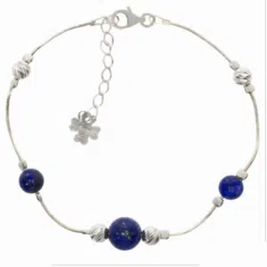 Bracelet argent lapis lazuli