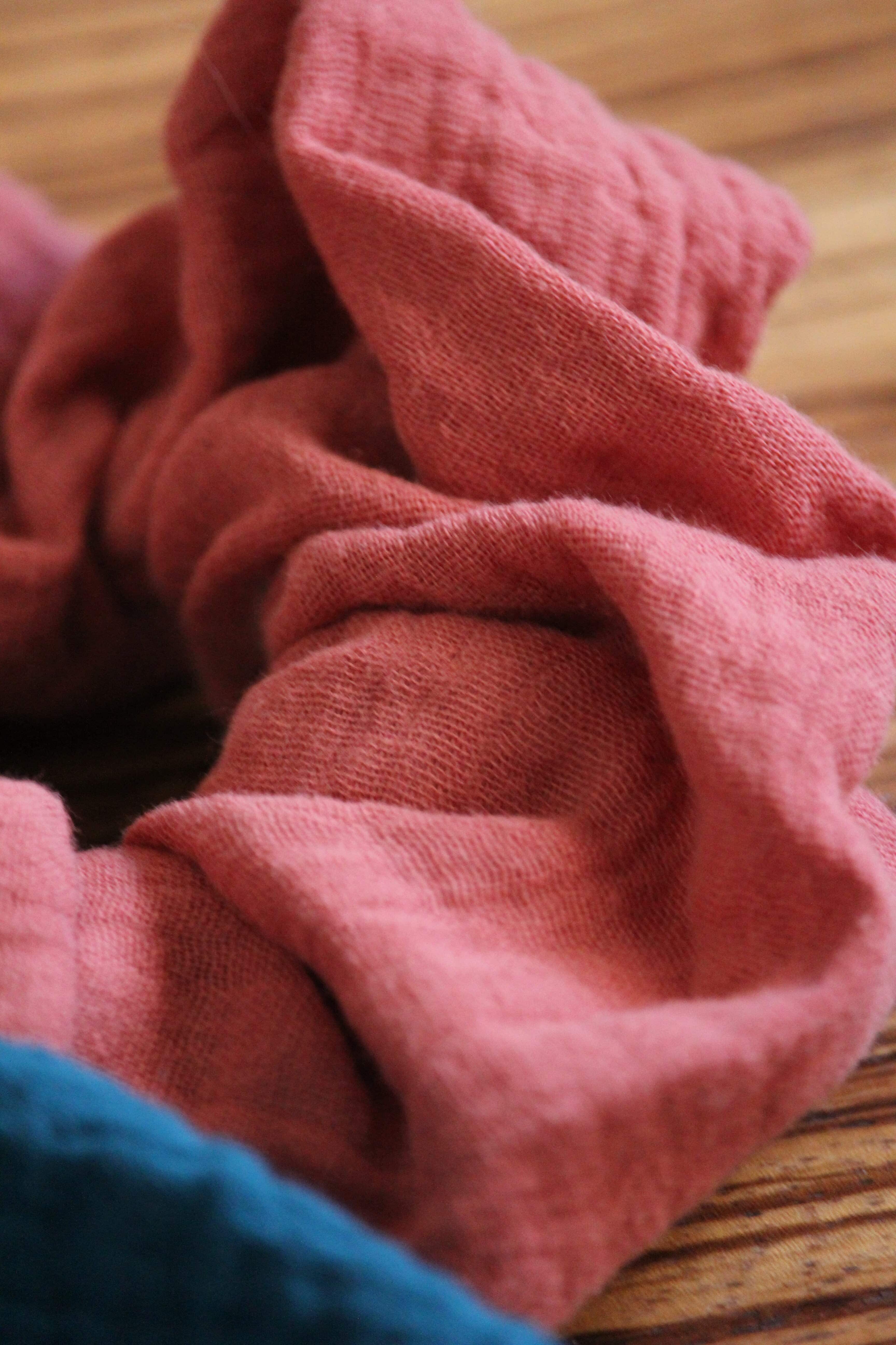 Chouchou cheveux en double gaze de coton 2 Chouchou cheveux en double gaze de coton – Image 2