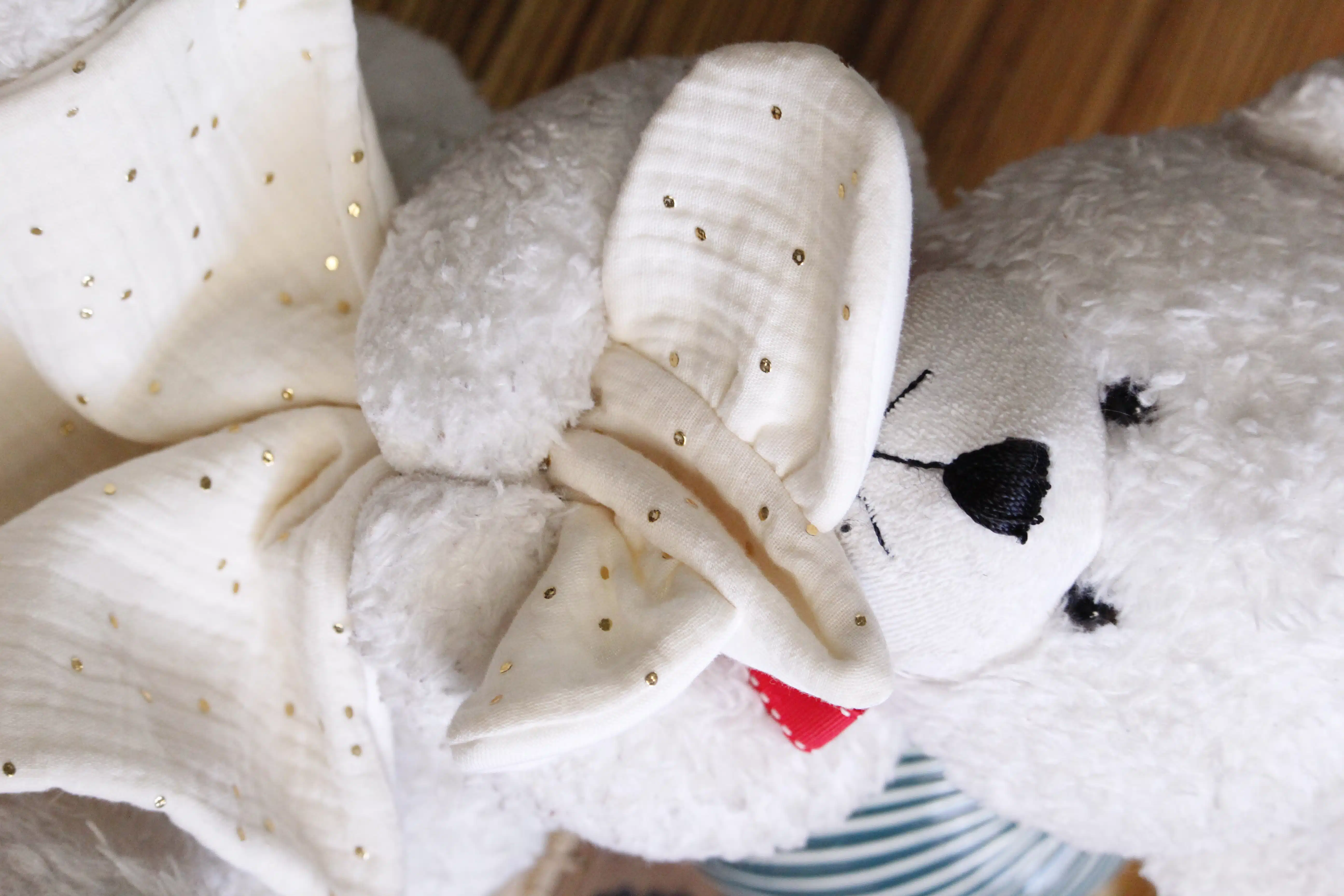 Doudou plat bébé grand format en coton 2 Doudou plat bébé grand format en coton – Image 2