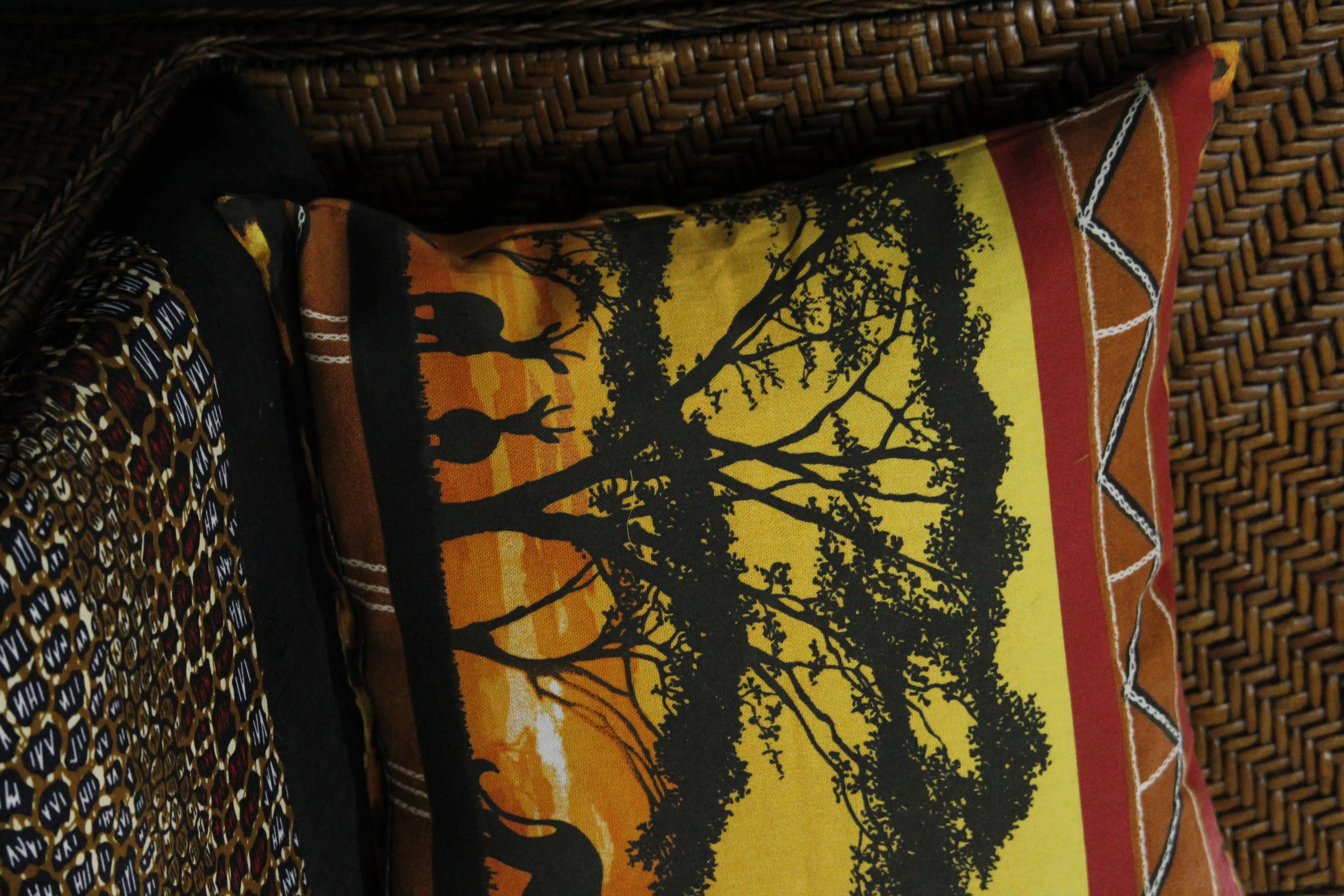 Coussin décoratif « Savane » en toile de coton 2 Coussin décoratif « Savane » en toile de coton – Image 2