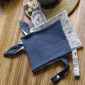 Doudou plat bébé en coton