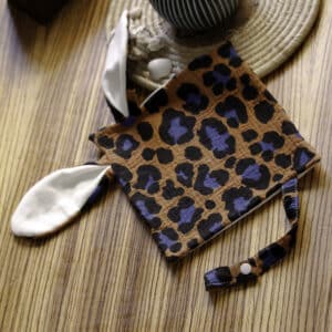 Doudou plat bébé avec attache tétine