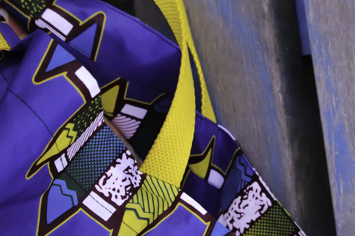 Sac cabas en wax motif crayon graphique 3 Sac cabas en wax motif crayon graphique – Image 3