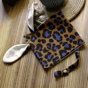 Doudou plat bébé avec attache tétine