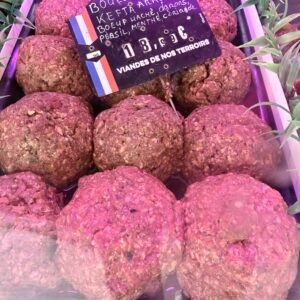 Boulettes de kefta artisanales – Bœuf épicé (persil, menthe, coriandre)